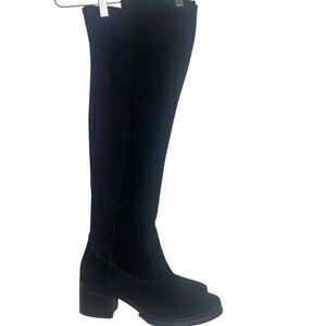 Vince Camuto 9.5 M Shianne 2 Stretch and Suede leather black over the knee